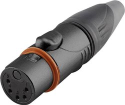 Złącze męskie XLR Hicon HI-X5CF-HD-B, posrebrzany, złącze, proste, 1 szt.