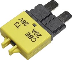 Wyłącznik instalacyjny nożowy Hansor Circuit Breaker Standard, type 3, Manual Reset, 20A CBE3 Series 20A, 12 V - 32 V, 20 A, 1 szt.