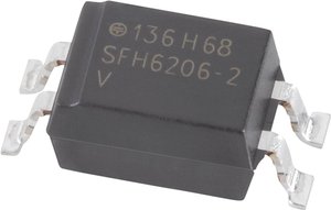 Transoptor Vishay SFH6206-2 DIP 4 SMD Specyfikacja AC / dwukierunkowy SFH6206-2