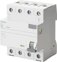 Wyłącznik różnicowoprądowy Siemens 5SV33464, 4 styki, 63 A, 0.03 A, 400 V