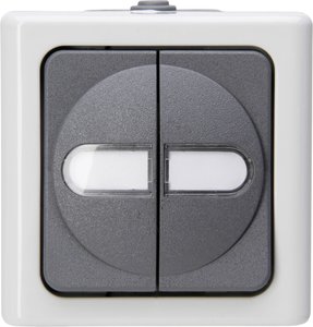 Przełącznik seryjny Komplet Kopp BlueElectric 560556003, szary