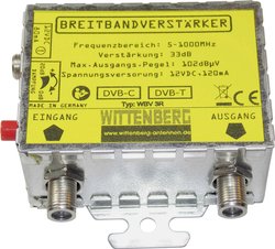 Wzmacniacz DVB-T Wittenberg Antennen WBV-3R K-103008-10, 1 szt.