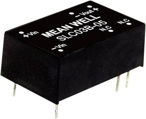Moduły przetwornicy MEANWELLL DC/DC serii SLC03DIP/DIL16 Obudowa Pojedyncze wyjście Stosunek napięcia wejściowego: 2:1 Moc: 3W regulowana Moduł przetwornicy DC/DC Mean Well SLC03B-15 SLC03B-15, 3 W, 200 mA, 1 szt.