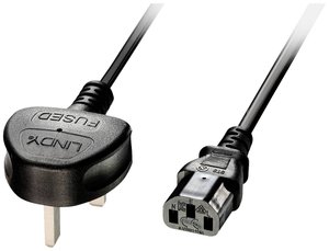 Kabel LINDY 30434 [1x złącze męskie angielskie - 1x złącze żeńskie IEC C13] 3.00 m