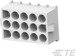 Obudowa złącza pin żeńskiego na PCB TE Connectivity 643430-1, wire-to-board, piny: 15, 12 A, 1 szt.