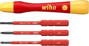 Zestaw wkrętaków precyzyjnych Wiha PicoFinish® slimVario® electric 4-częściowy, z bitami slimBit (43167) Zestaw wkrętaków Wiha  43167