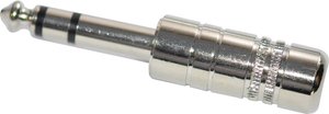 Złącze męskie jack 6,35 mm TRU COMPONENTS 733024, niklowany, złącze męskie proste, 1 szt.