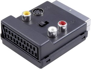 Adapter Y SCART, Cinch, S-Video SpeaKa Professional SP-7870356, [1x złącze męskie SCART - 3x złącze żeńskie RCA/cinch, złącze żeńskie SCART, złącze żeńskie S-Video]