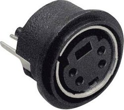 Złącze męskie DIN miniaturowe  TRU COMPONENTS 1578960, złącze żeńskie do wbudowania pionowego, 1 szt.