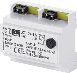 Nieregulowany zasilacz DC Block DCT 24-2,5 DCT 24-2,5  24 V/DC 2.5 A 60 W Ilość wyjść:1 x