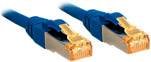 Kabel LAN LINDY 47275, 1 szt., RJ45, CAT 6, S/FTP, 0.30 m, niebieski