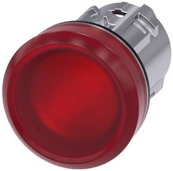 Lampka kontrolna, 22mm, okrągła, metalowa, połysk, czerwona, soczewkowa, gładka Siemens 3SU1051-6AA20-0AA0 Kontrolka 1 szt.