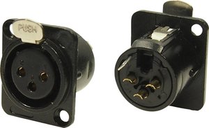 Złącze męskie XLR Cliff FC61900 FC61900, złącze żeńskie do wbudowania, 1 szt.