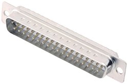 Listwa męska D-Sub encitech DM37-SP-W 2108-0200-04, rzędy: 2, styki: 37, 180 °, 1 szt.