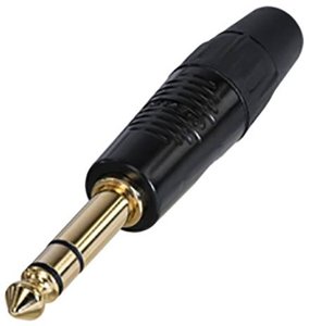 Złącze męskie jack 6,35 mm Rean AV RP3C-B RP3C-B, złącze męskie, 1 szt.