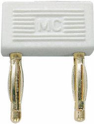 Złączka bananowa Stäubli KS2-10L/1 24.0043-29 Średnica pinu: 2 mm Rozstaw kołków: 10 mm biały 1 szt.