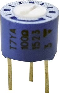 Trymer precyzyjny Vishay 75 P 5K, poziomy, 5 kOhm, 0,5 W, RM 2.54/5.08 mm, 300 V, 10 %