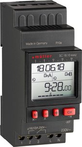 Müller 22274 Przekaźnik - sterownik czasowy na szynę DIN SC 18.10 easy 230V 50-60Hz, 1 kanał