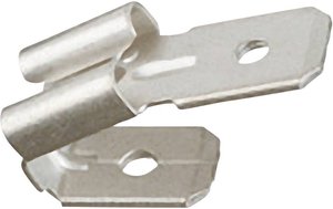 Konektor płaski męski Klauke 725  Szerokość pokrycia: 6.3 mm Grubość pokrycia: 0.8 mm 15 ° Bez izolacji metal 1 szt.