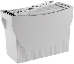 Pudełka wiszące HAN SWING 1900-11 szare do maks. 20 folderów wiszących lub 3 segregatorów wiszących o szerokości 50 mm Skrzynia na akta do zawieszenia HAN 1900-11 szary błyszczący 1 szt.