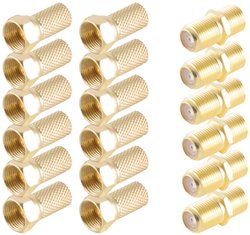 ZESTAW adapterów BASIC-S, złącze SAT-F i wtyk F 6,7mm z szeroką nakrętką, złocone do anteny Kabel SAT Kabel koalxia Shiverpeaks BS15-300014   Średnica kabla: 6.7 mm 1 zest.
