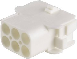 Obudowa złącza pin żeńskiego na kabel TE Connectivity 350781-1, Ilość pinów 6, Wymiary siatki: 6.35 mm, 1 szt.