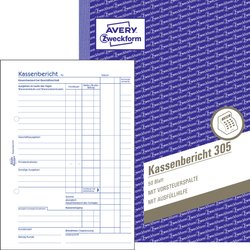 Formularz kasy rejestrowej Avery-Zweckform 305, 50 ark.