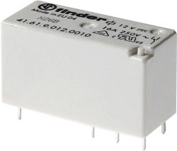 Przekaźnik z niskim podłączeniem / do PCB, seria 41 Finder 41.61.9.012.0010 Przekaźnik miniaturowy PCB