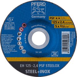 Tarcza tnąca wygięta PFERD PSF STEELOX 69198292 125 mm 10 szt.