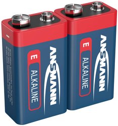 Bateria 9 V Ansmann 6LR61 Red-Line, alkaliczno-manganowe, 2 szt.