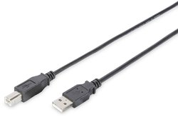 Kabel przyłączeniowy USB 2.0, typ A - micro B, wtyk/wtyk, 5 m długości, zgodny z USB 2.0, czarny Kabel USB Digitus DB-300105-050-S, USB 2.0, Złącze męskie USB-A, Złącze męskie USB-B, 5.00 m