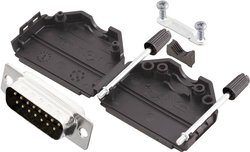 Zestaw listew męskich D-Sub MH Connectors MHDPPK15-DB15P-K, rzędy: 2, styki: 15, 180 °, 1 szt.