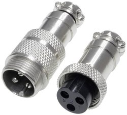 Złącze męskie okrągłe 453561, styki:3, 250 V/AC, 7 A, 1 zest.