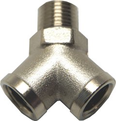 Rozdzielacz Y G 1/4 cala AG 2x 1/4 cala IT stożkowy Rozdzielacz Aerotec  20.600.03   1 szt.