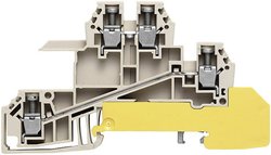 Zaciski szeregowe rozdzielające WDL 2.5 S do szyn 10 x 3 mm Weidmüller WDL 2.5/S/L/L/PE 1031100000-1 1 szt.