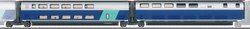 Wagon osobowy Märklin 043443 Dodatkowy zestaw samochodowy 3 do TGV Euroduplex SNCF, zestaw 2 Zestaw 3