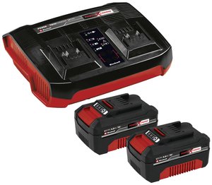 Ładowarka i akumulator do elektronarzędzi Einhell Power X-Change PXC-Starter-Kit 2x 4,0Ah & Twincharger Kit 4512112, Li-Ion, 4.0 Ah, 18 V