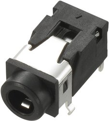 Złącze męskie jack 3,5 mm TRU COMPONENTS 1572255, niklowany, złącze żeńskie do wbudowania poziomego, 1 szt.