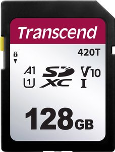 Karta pamięci SD Transcend TS128GSDC420T, 128 GB, v30 Video Speed Class, 100 MB/s / 85 MB/s
