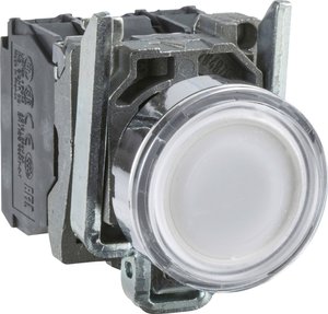 Przycisk z podświetleniem Schneider Electric Harmony XB4BW31B5, 240 V, 3 A, IP66, biały