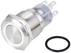 Przycisk wandaloodporny TRU COMPONENTS LAS1-AGQ-11ZE/W/24V/S TC-10090956, 20 mm, 250 V/AC, 3 A, 1 szt.