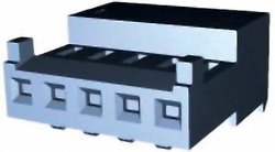 Listwa kołkowa, żeńska, standardowa TE Connectivity MTA-100 3-643816-5, wire-to-wire, piny: 5, 5 A, 1 szt.