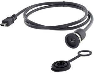 Złącze męskie USB encitech 1310-1011-01, USB Mini-B, 0.50 m, 1 szt.