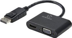 Przejściówka, adapter DisplayPort, HDMI, VGA Renkforce RF-4505752, [1x złącze męskie DisplayPort - 1x złącze żeńskie HDMI, złącze żeńskie VGA]