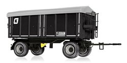 Model przyczepy Wiking 077867 Spur 1  Kroeger HKD 302, czarny