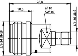 Adapter koncentryk Telegärtner J01027T0017 złącze żeńskie N - złącze żeńskie SMA  1 szt.