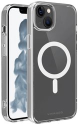 Vivanco Mag Steady Futerał backcase Apple iPhone 14 przeźroczysty Ładowarka indukcyjna, Odporny na wstrząsy
