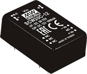 Moduły przetwornicy MEANWELLL DC/DC serii SCW20 DIP24/DIL24 Obudowa Pojedyncze wyjście Stosunek napięcia wejściowego: 2:1 Moc: 20W regulowana Moduł przetwornicy DC/DC Mean Well SCW20C-05 SCW20C-05, 20 W, 4 A, 1 szt.