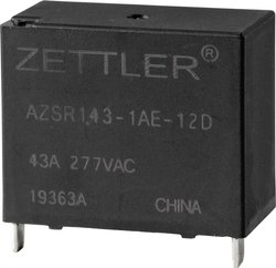 Przekaźnik mocy Zettler Electronics AZSR143-1AE-12D, 277 V/AC, 50 A, 1 szt.