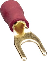 Końcówki widełkowe płaskie Sinus Live GKS średnica: 1,5 mm,czerw./czar., zestaw 10 szt.